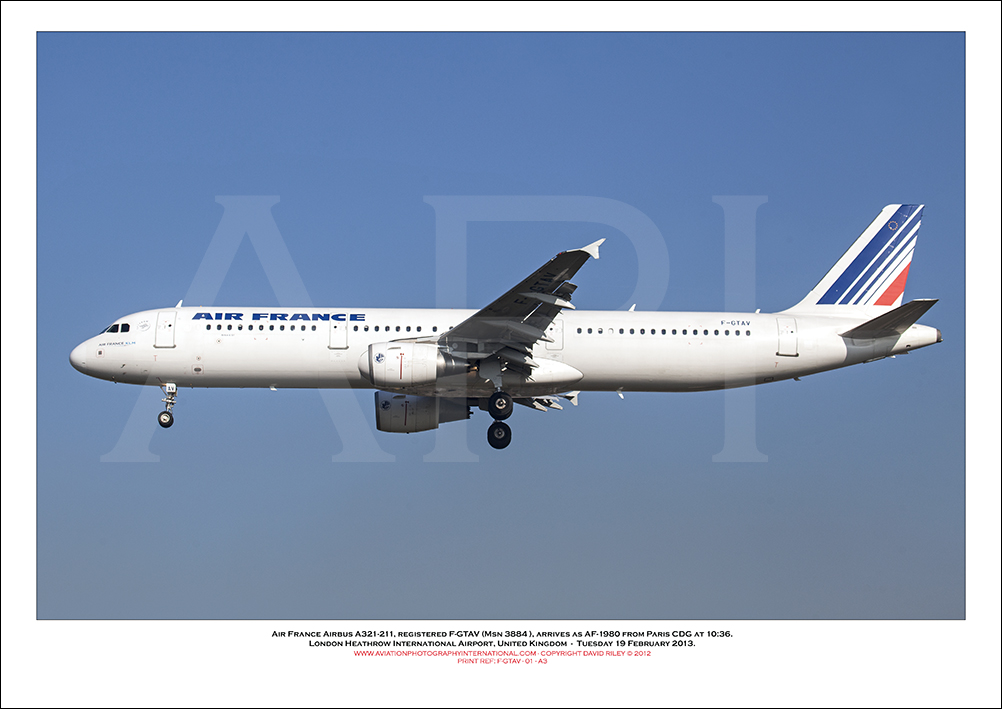 F-GTAV - Air France Airbus A321-211 (Msn 3884)  - 01