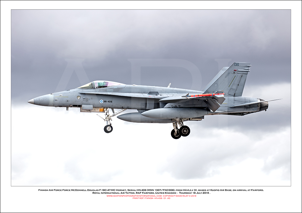FINNISH-HN-406 - Finnish Air Force McDonnell Douglas F-18C-47-MC Hornet  (Msn 1307/FNC006) - 01