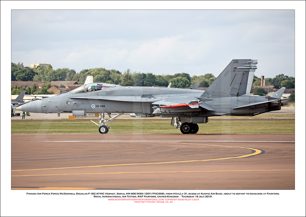 FINNISH-HN-406 - Finnish Air Force  McDonnell Douglas F-18C-47-MC Hornet  (Msn 1307/FNC006) - 03