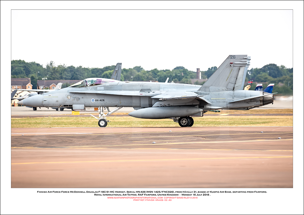 FINNISH-HN-426 - Finnish Air Force  McDonnell Douglas F-18C-51-MC Hornet  (MSN 1425/FNC026) - 02
