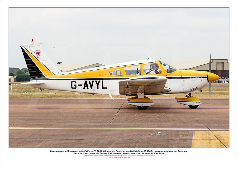 G-AVYL - Cotswold Aero Maintenance Ltd�s Piper PA-28 180 Cherokee (Msn 28-4622)- 02