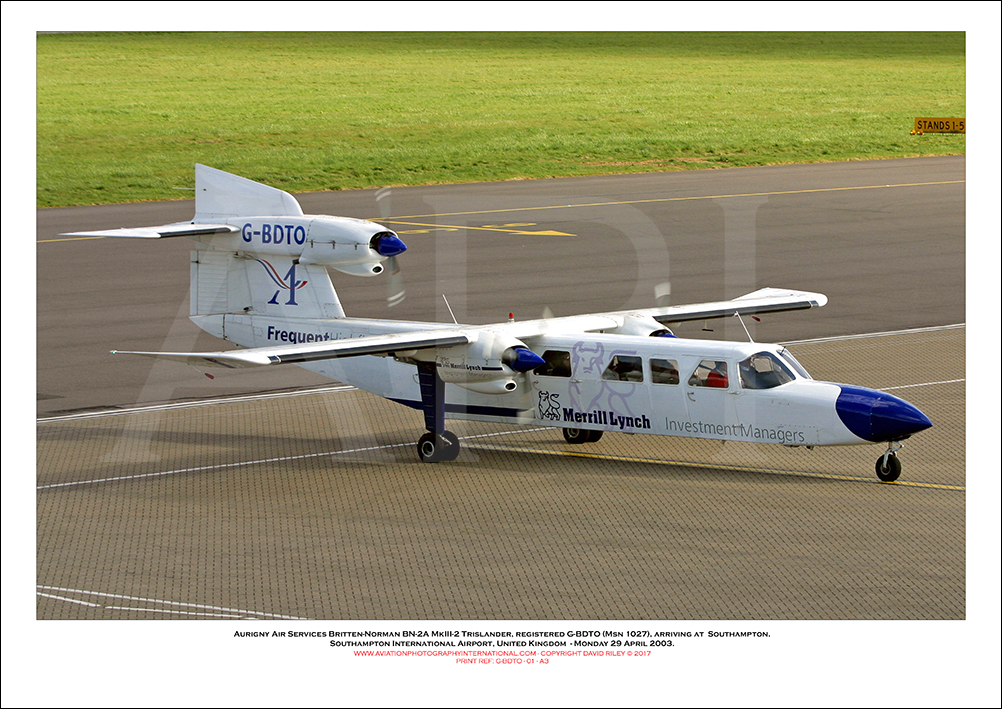 G-BDTO- Aurigny Air Services Britten-Norman BN-2A MkIII-2 Trislander  (Msn 1027 ) - 01