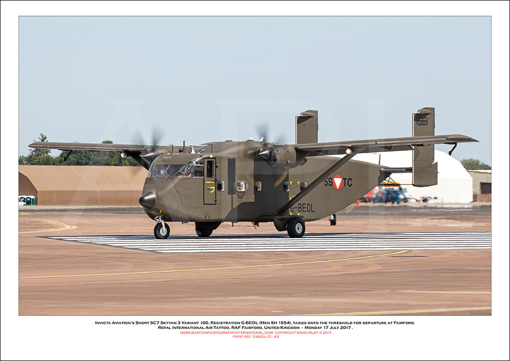 G-BEOL - Invicta Aviation�s Short SC7 Skyvan 3 Variant 100 (Msn  SH 1954) - 01