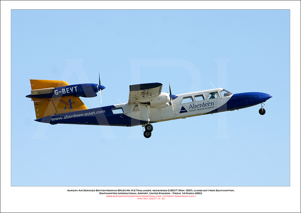 G-BEVT- Aurigny Air Services Britten-Norman BN-2A MkIII-2 Trislander  (Msn 1057 ) - 01