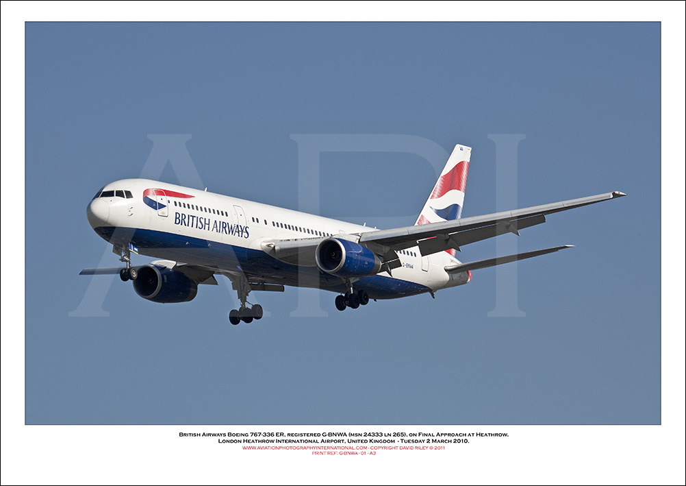 G-BNWA - British Airways Boeing 767-336 ER (Msn 24333 ln 265) - 01