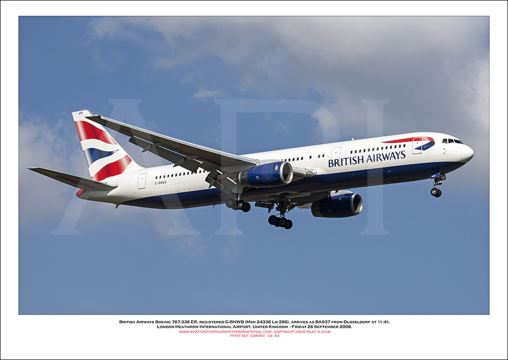 G-BNWB - British Airways Boeing 767-336 ER (Msn 24334 ln 281) - 03