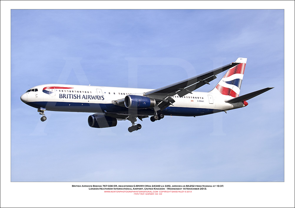 G-BNWH - British Airways Boeing 767-336 ER (Msn 24340 ln 335) - 02