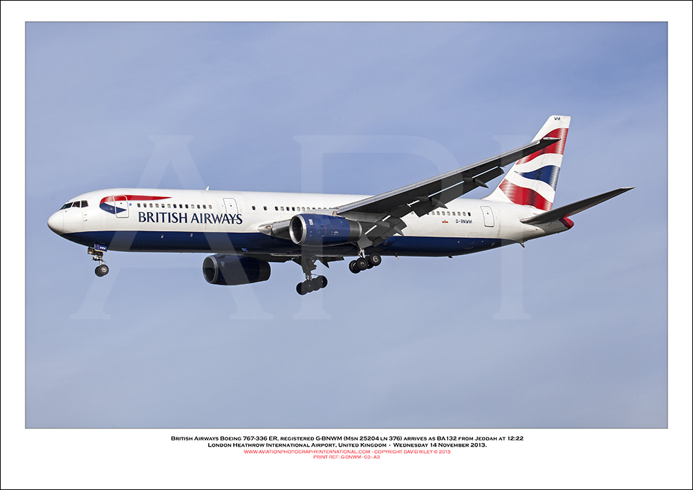 G-BNWM - British Airways Boeing 767-336 ER (Msn 25204 ln 376) - 03