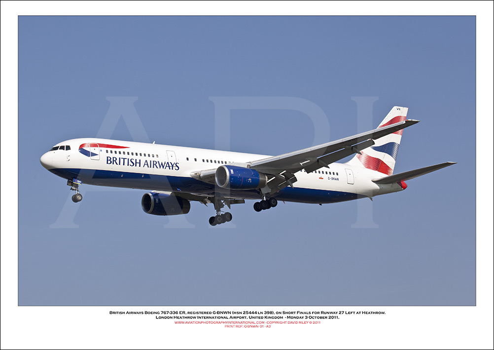 G-BNWN - British Airways Boeing 767-336 ER (Msn 25444 ln 398) - 01