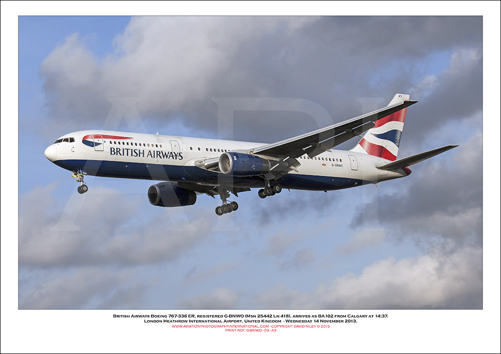 G-BNWO - British Airways Boeing 767-336 ER (Msn 25442 ln 418) - 03
