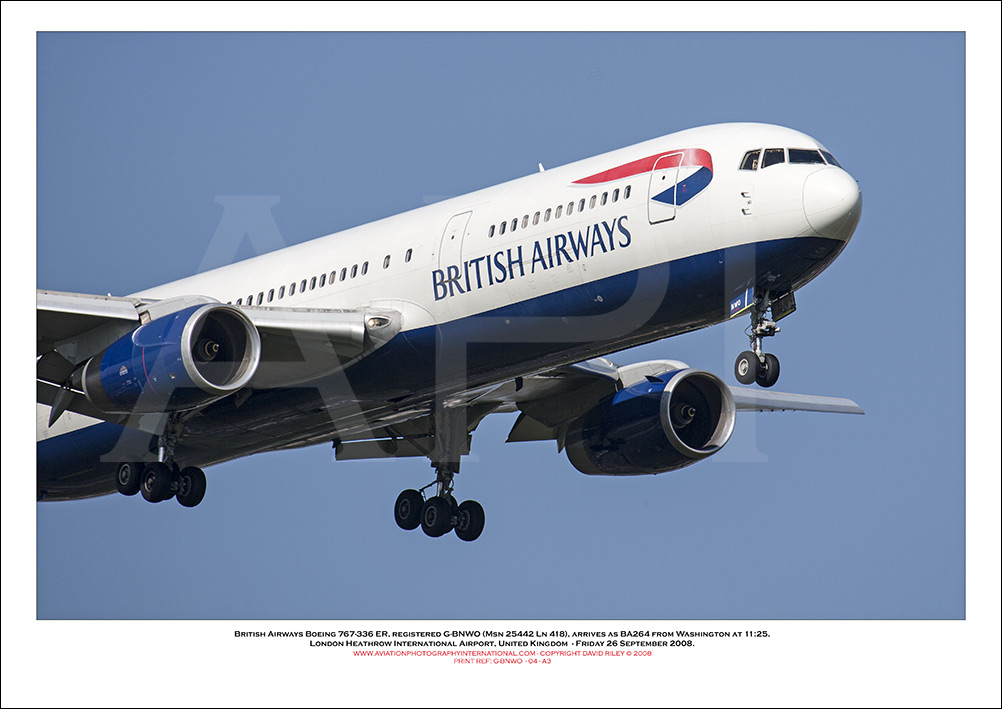 G-BNWO - British Airways Boeing 767-336 ER (Msn 25442 ln 418) - 04