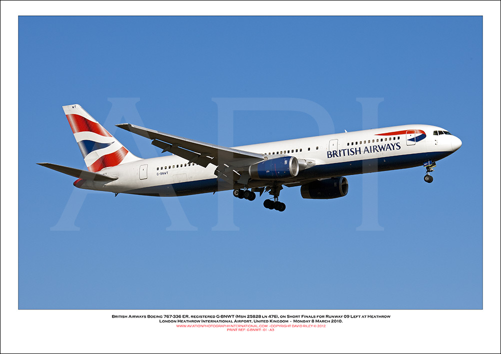 G-BNWT - British Airways Boeing 767-336 ER (Msn 25828 ln 476) - 01