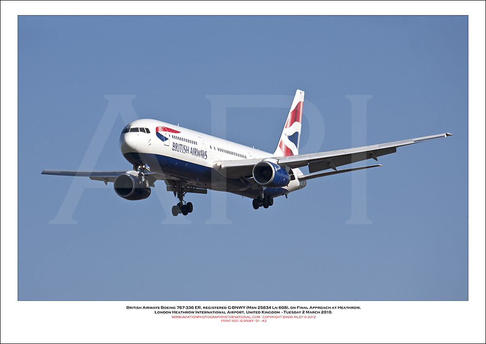 G-BNWY - British Airways Boeing 767-336 ER (Msn 25834 ln 608) - 01
