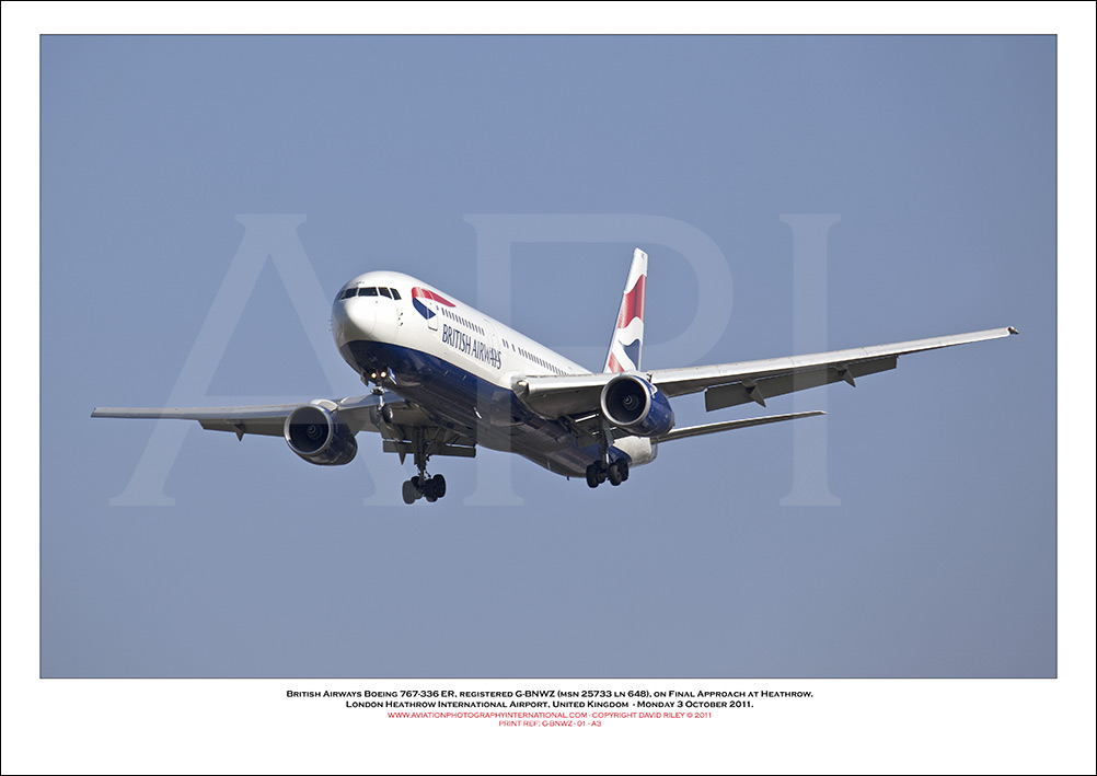 G-BNWZ - British Airways Boeing 767-336 ER (Msn 25733 ln 648) - 01