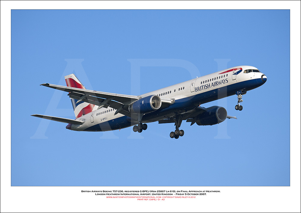 G-BPEJ - British Airways Boeing 757-236 (Msn 25807 ln 610) - 01