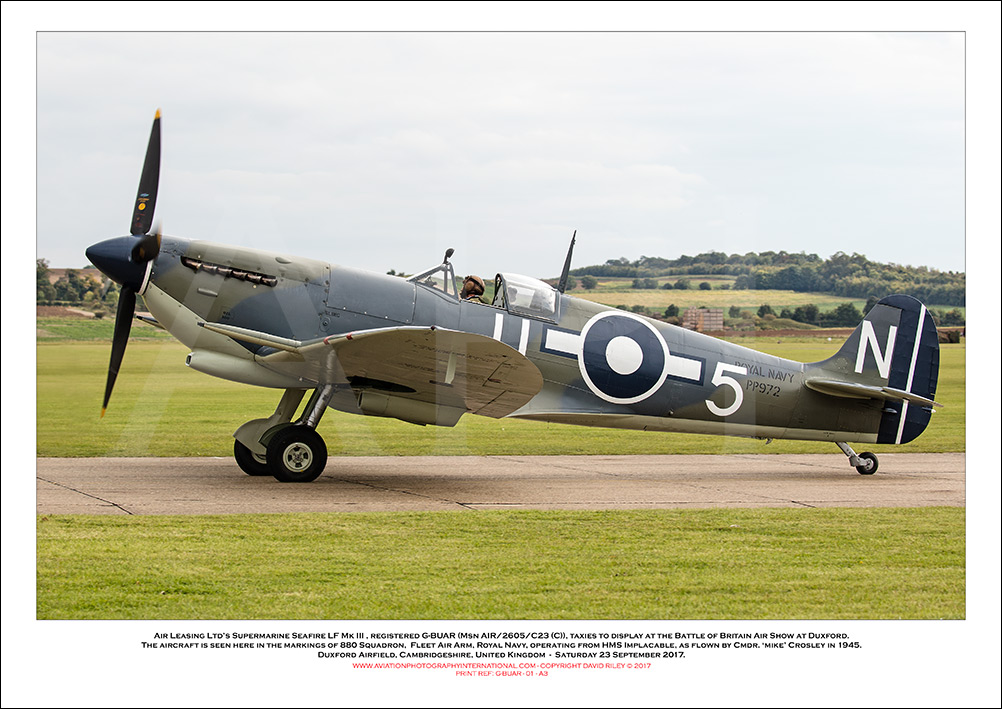 G-BUAR - Supermarine Seafire LF Mk III (Msn AIR/2605/C23 (C) ) - 01