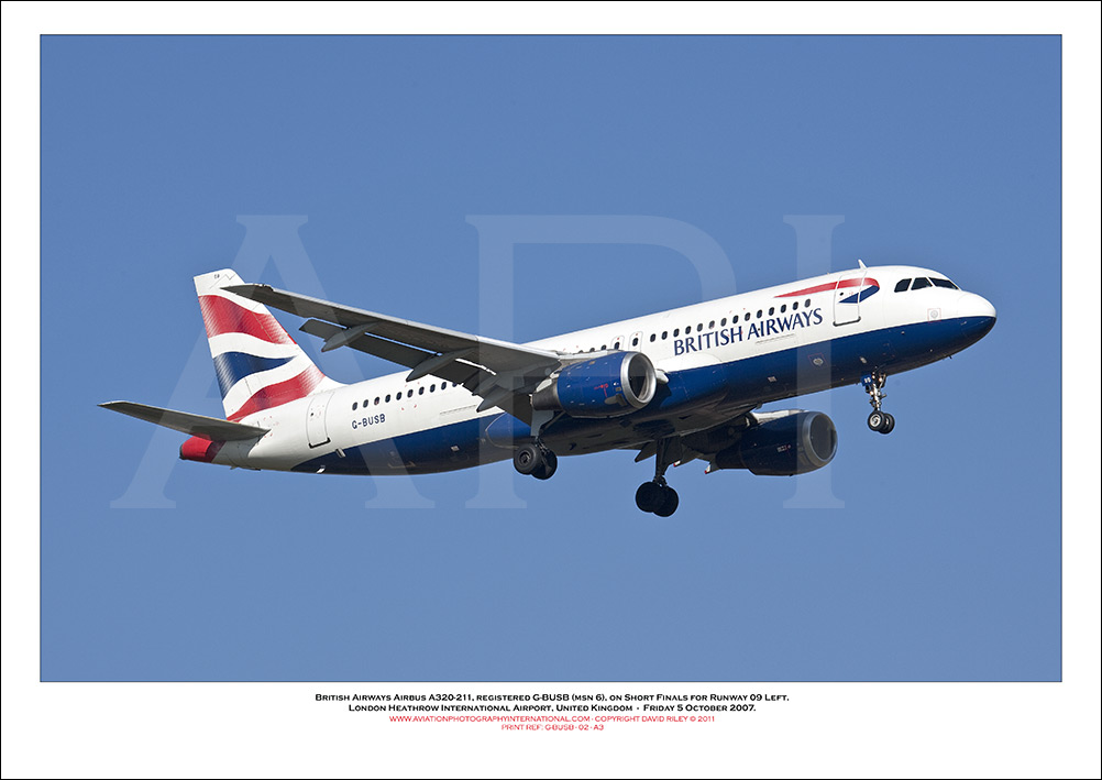 G-BUSB - British Airways Airbus A320-211 (Msn 6) - 02