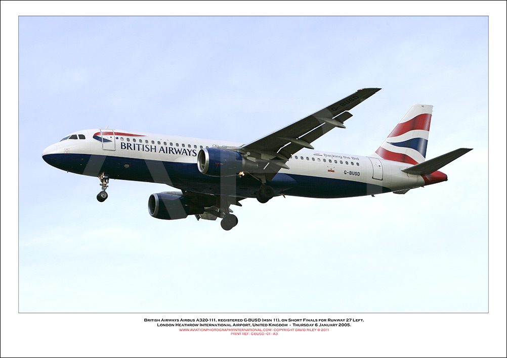 G-BUSD - British Airways Airbus A320-211 (Msn 11) - 01