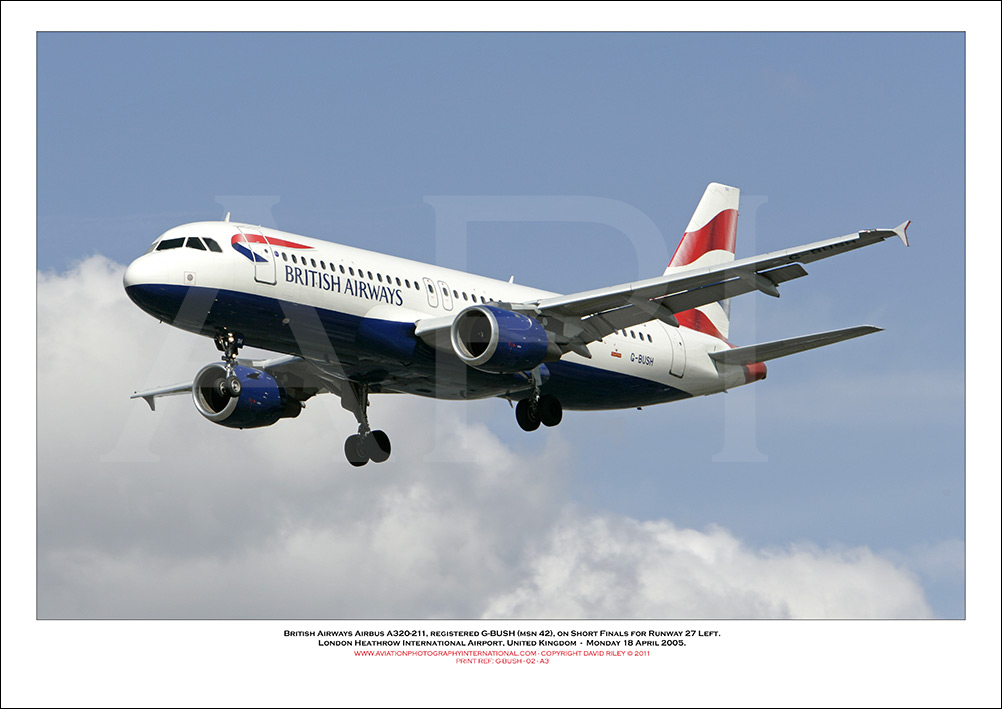 G-BUSH - British Airways Airbus A320-211 (Msn 42) - 02