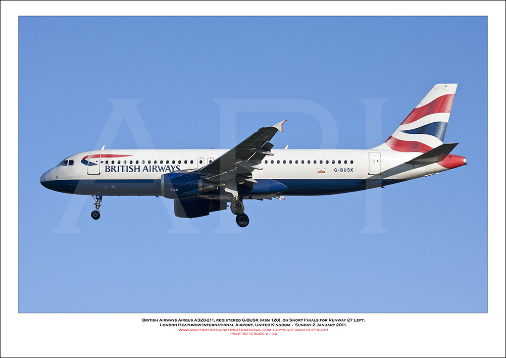 G-BUSK - British Airways Airbus A320-211 (Msn 120) - 01