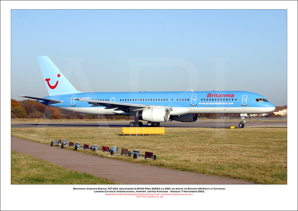 G-BYAD - Britannia Airways Boeing 757-204  (Msn 26963 Ln 450) - 01