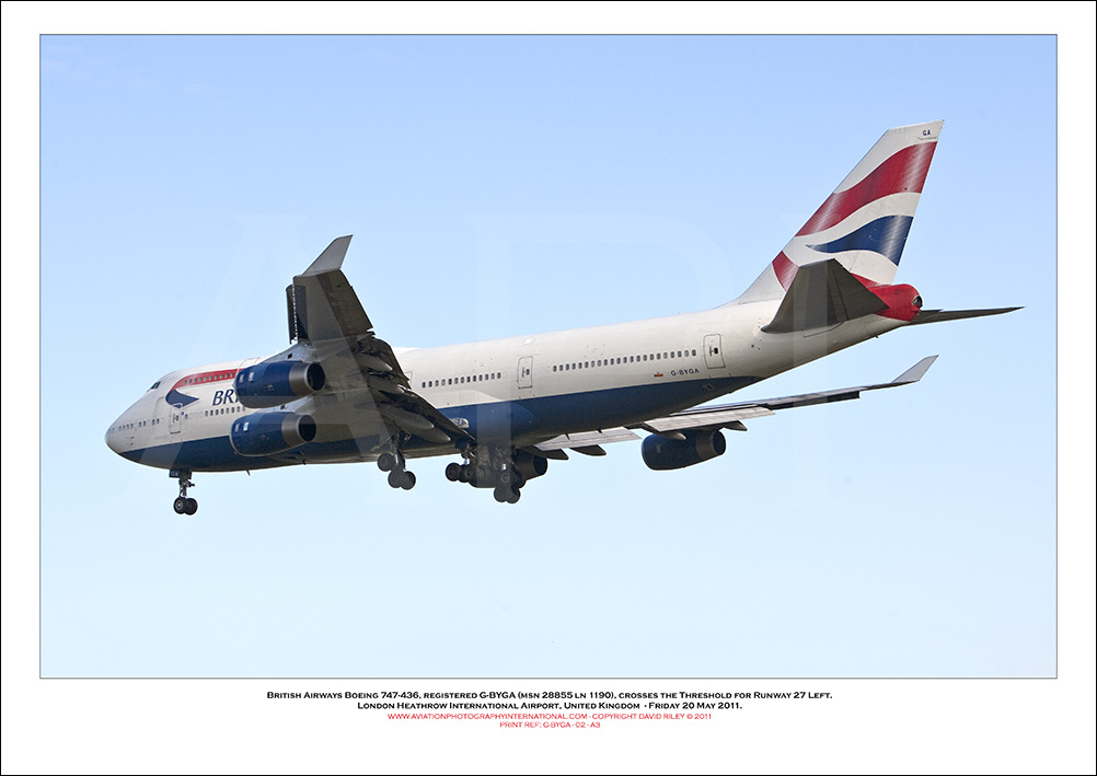 G-BYGA - British Airways Boeing 747-436 (Msn28855 ln 1190) - 02