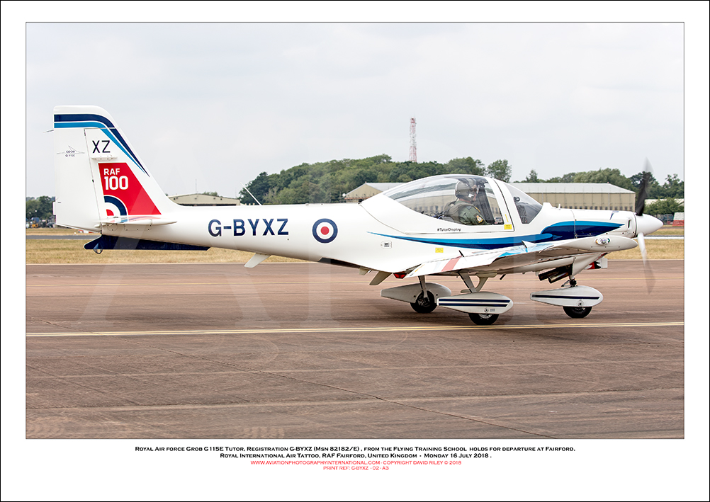 G-BYXZ - Royal Air force Grob G115E Tutor,  (Msn 82182/E)  - 02