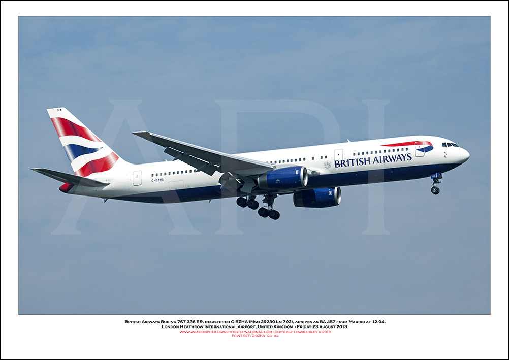 G-BZHA - British Airways Boeing 767-336 ER (Msn 29230 ln 702) - 03