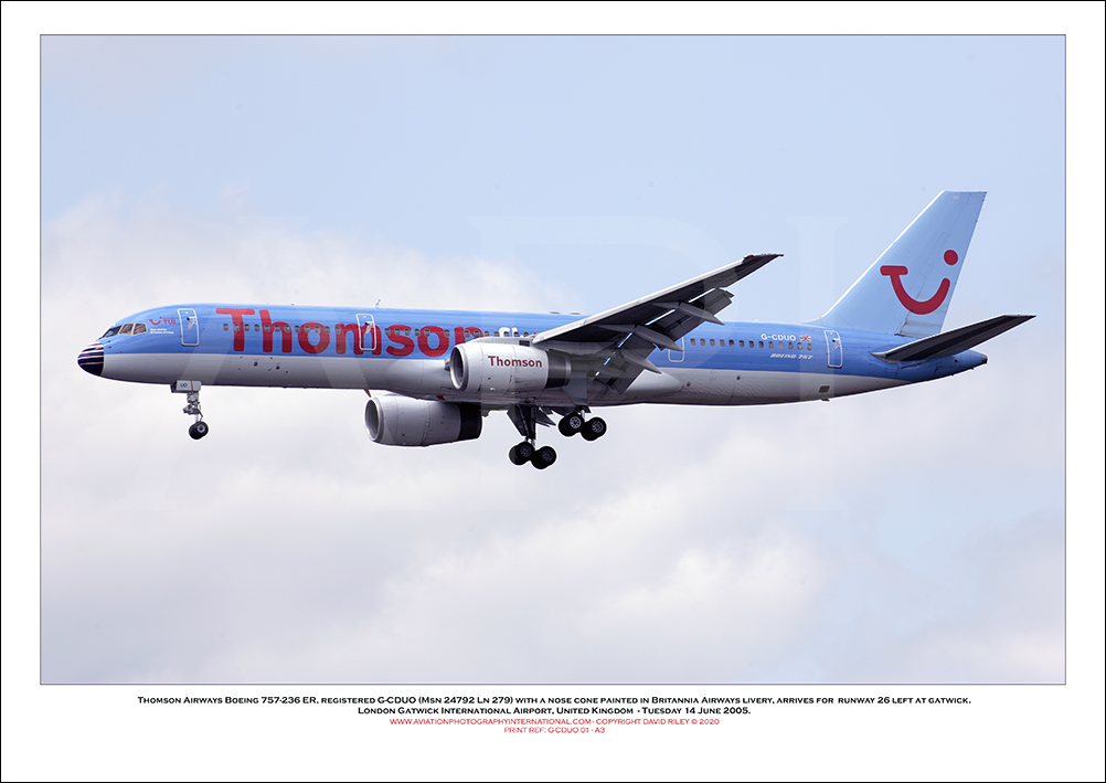 G-CDUO - Thomson Airways Boeing 757-236 ER (Msn 24792 Ln 279) - 01