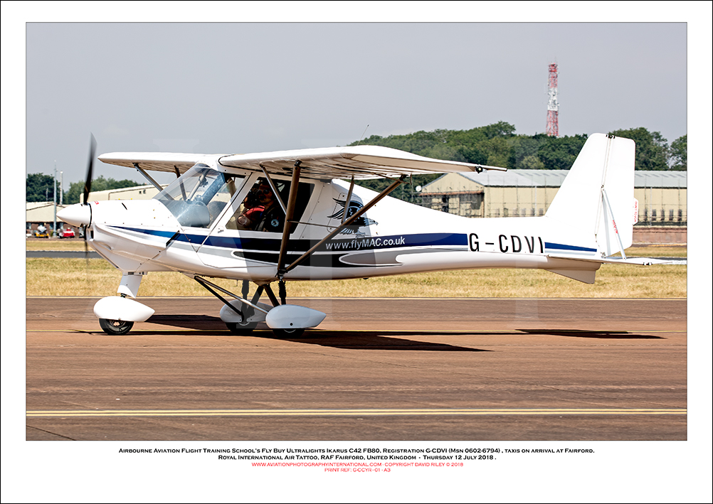 G-CDVI - Airbourne Aviation�s Ikarus C42 FB80  (Msn 0602-6794) - 01