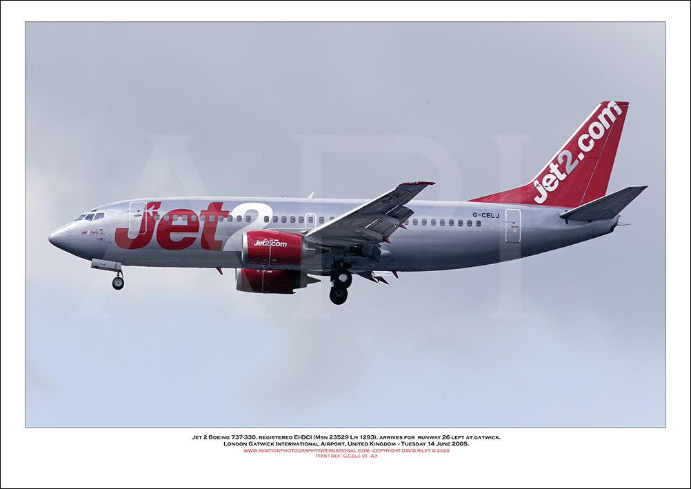 G-CELJ -  Jet2 Boeing 737-330 (Msn 23529 Ln 1293) - 01