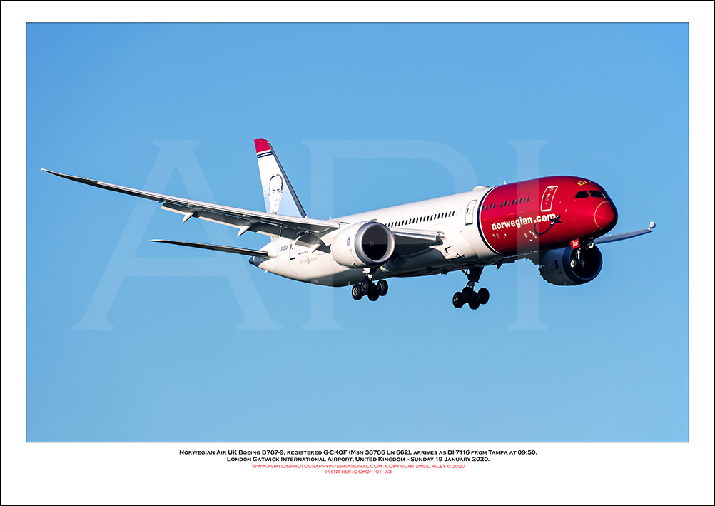 G-CKOF - Norwegian Air UK Boeing 787-9 (Msn 38786 Ln 662) - 01