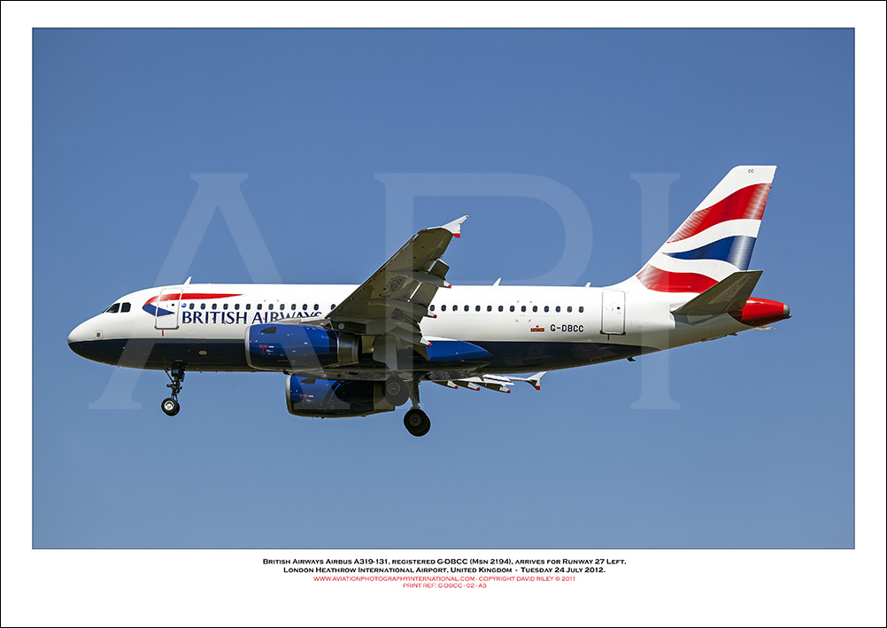 G-DBCC - British Airways Airbus A319-131 (Msn 2194 ) - 02