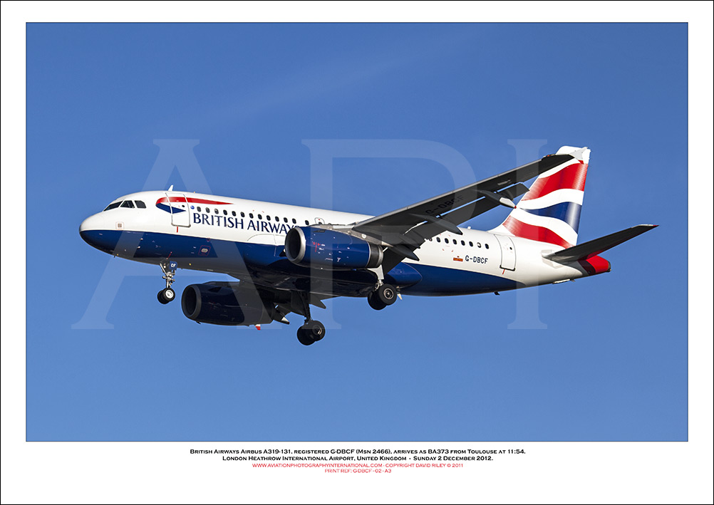 G-DBCF - British Airways Airbus A319-131 (Msn 2466 ) - 02