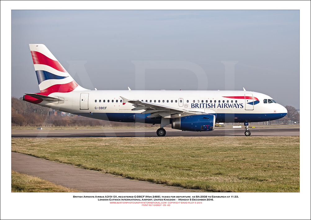 G-DBCF - British Airways Airbus A319-131 (Msn 2466 ) - 05