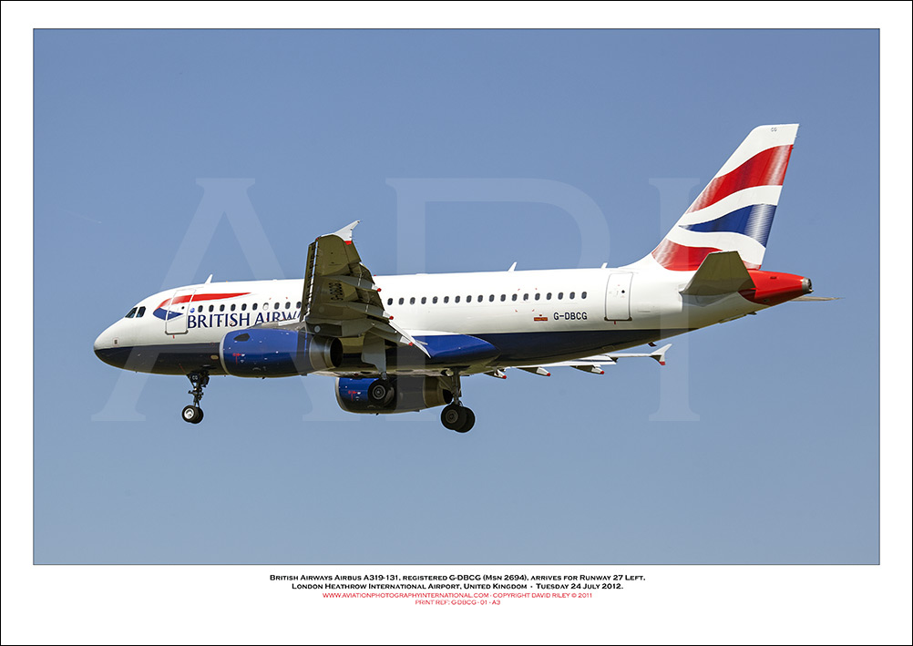 G-DBCG - British Airways Airbus A319-131 (Msn 24694 ) - 01