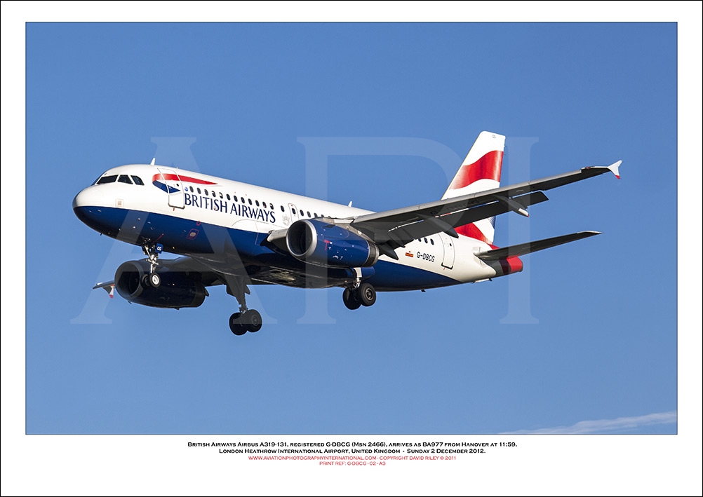 G-DBCG - British Airways Airbus A319-131 (Msn 2466 ) - 02