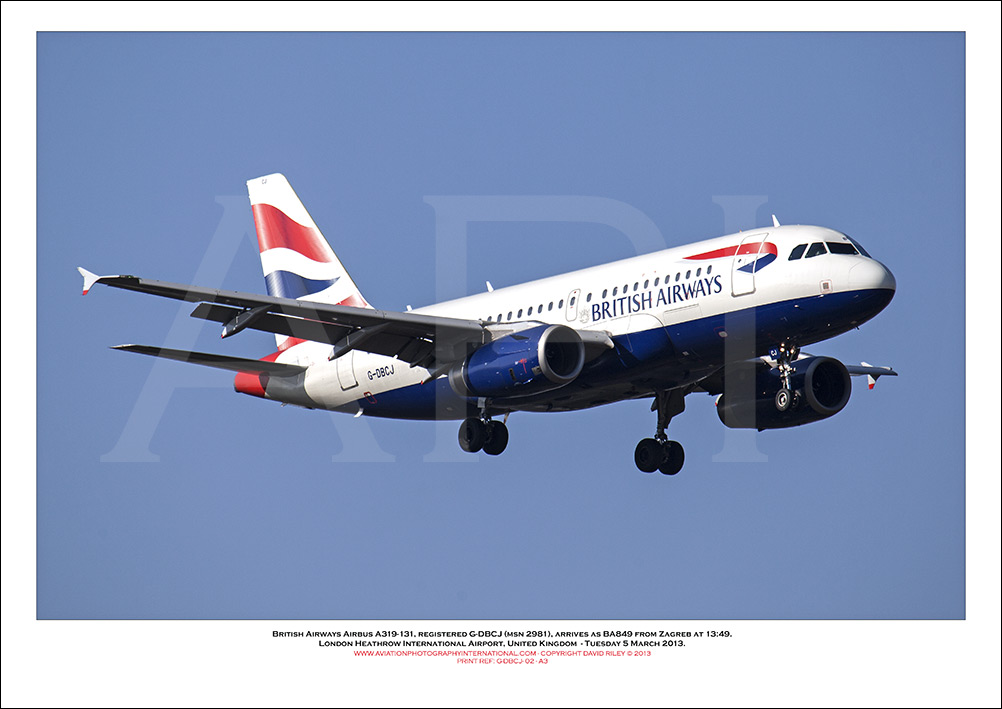  G-DBCJ - British Airways Airbus A319-131 (Msn 2981 ) - 02