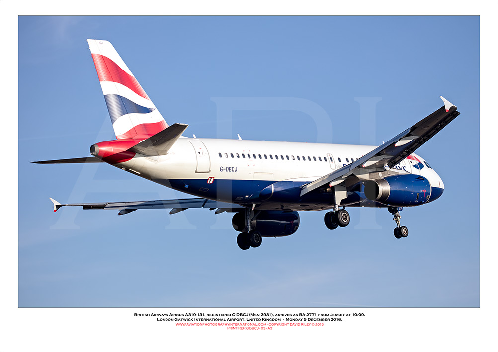  G-DBCJ - British Airways Airbus A319-131 (Msn 2981 ) - 03