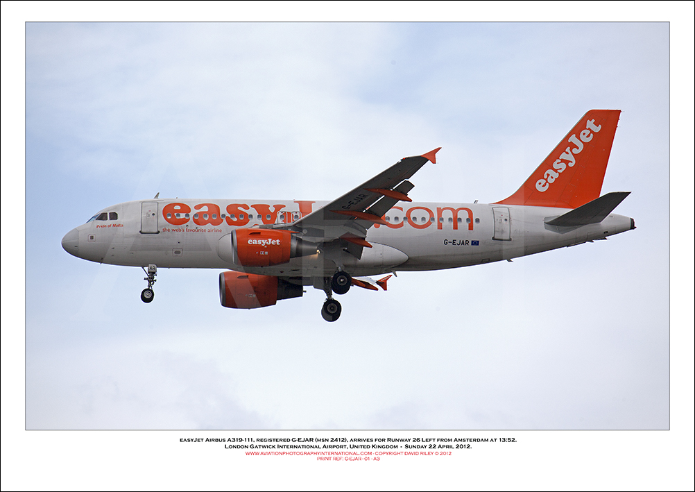 G-EJAR - easyJet Airbus A319-111 (Msn 2412 ) - 01