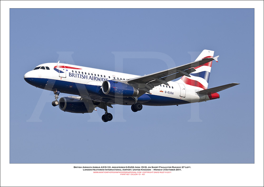  G-EUOA - British Airways Airbus A319-131 (Msn 1513 ) - 01