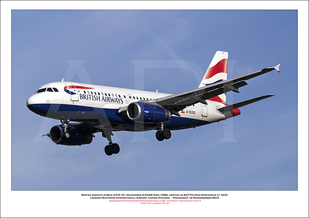  G-EUOD - British Airways Airbus A319-131 (Msn 1558 ) - 02