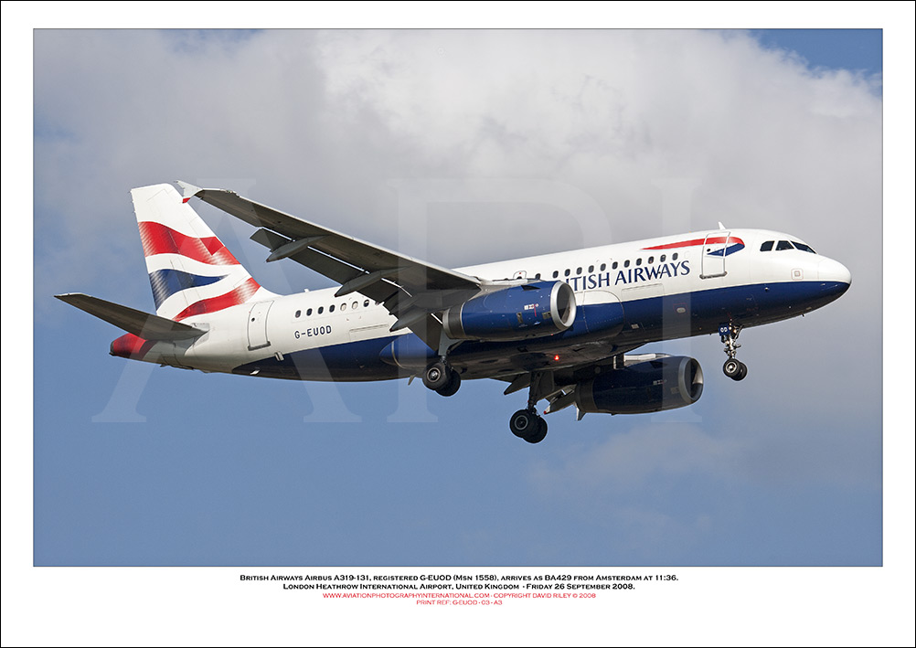  G-EUOD - British Airways Airbus A319-131 (Msn 1558 ) - 03
