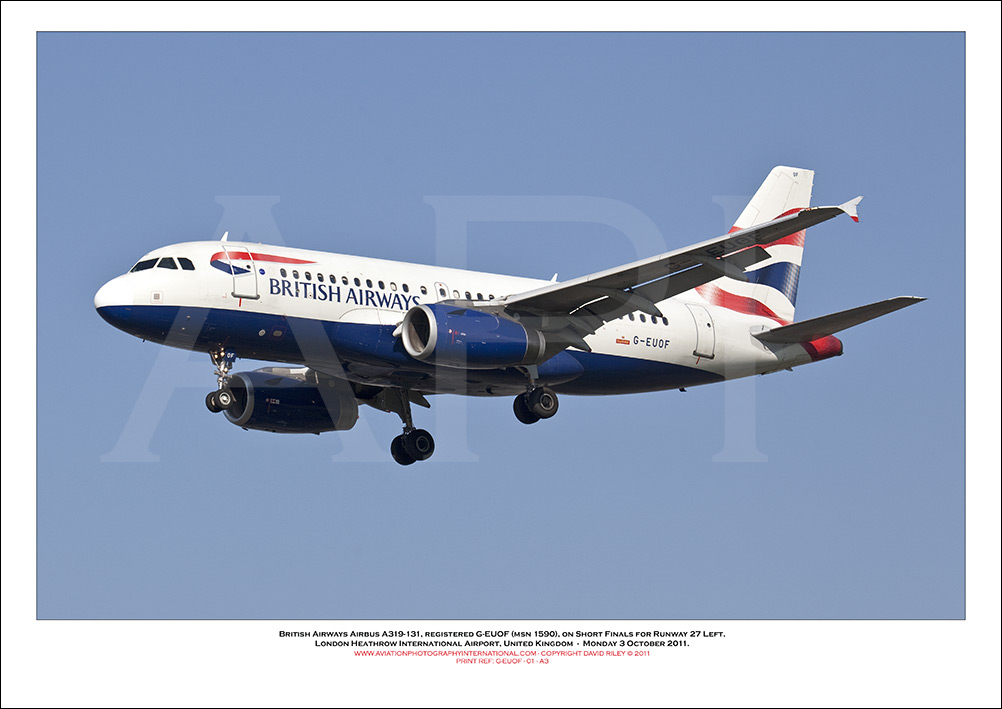  G-EUOF - British Airways Airbus A319-131 (Msn 1590 ) - 01