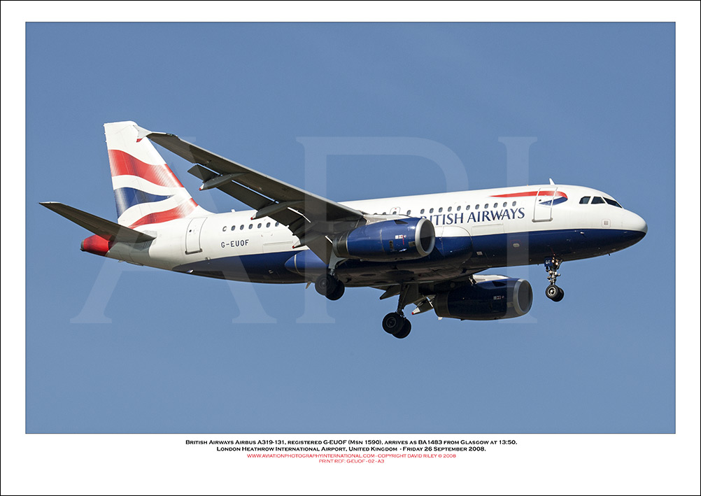  G-EUOF - British Airways Airbus A319-131 (Msn 1590 ) - 02