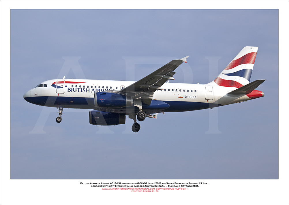 G-EUOG - British Airways Airbus A319-131 (Msn 1594 ) - 01