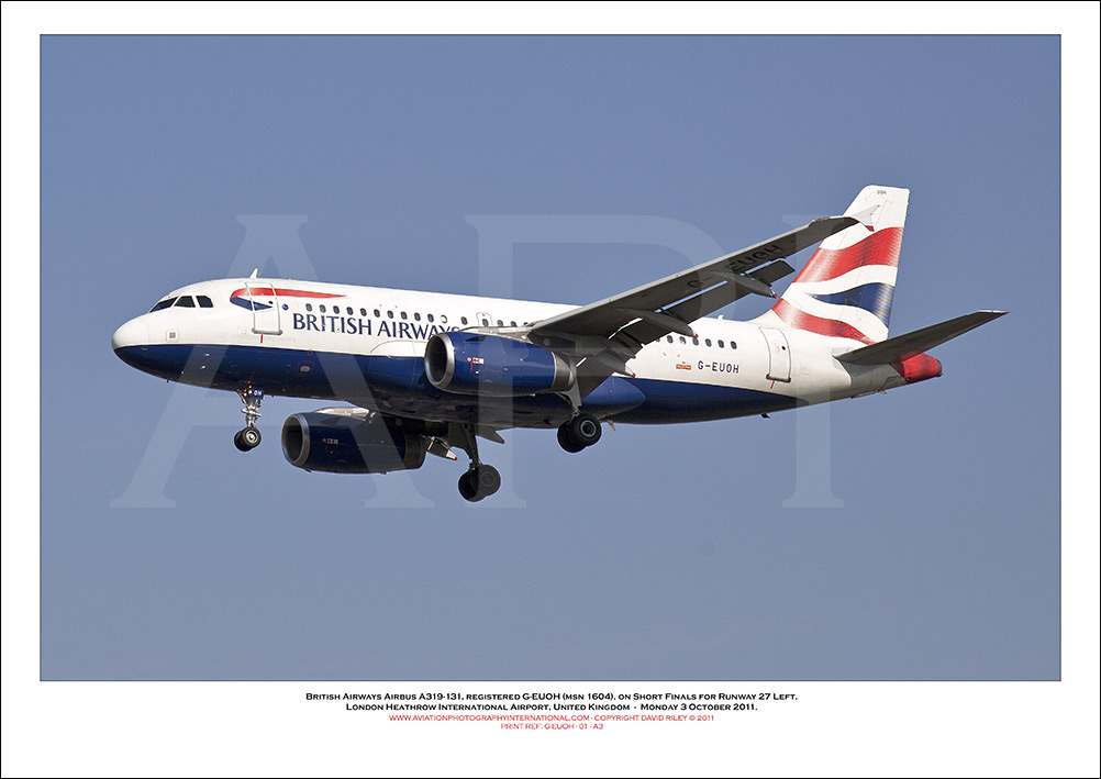  G-EUOH - British Airways Airbus A319-131 (Msn 1604 ) - 01
