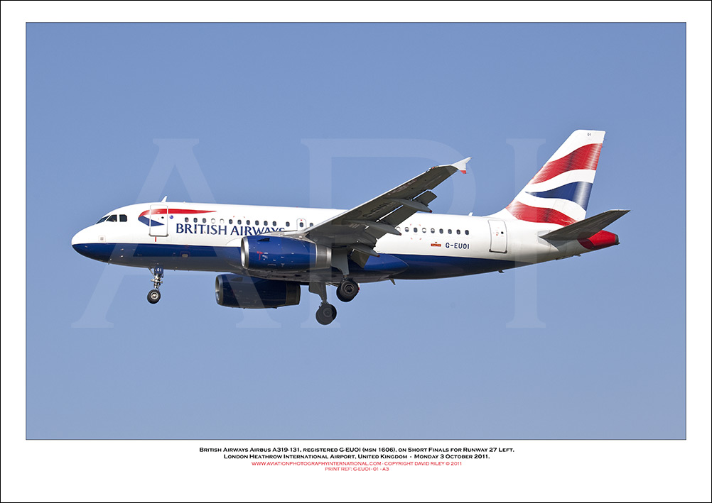 G-EUOI - British Airways Airbus A319-131 (Msn 1606 ) - 01