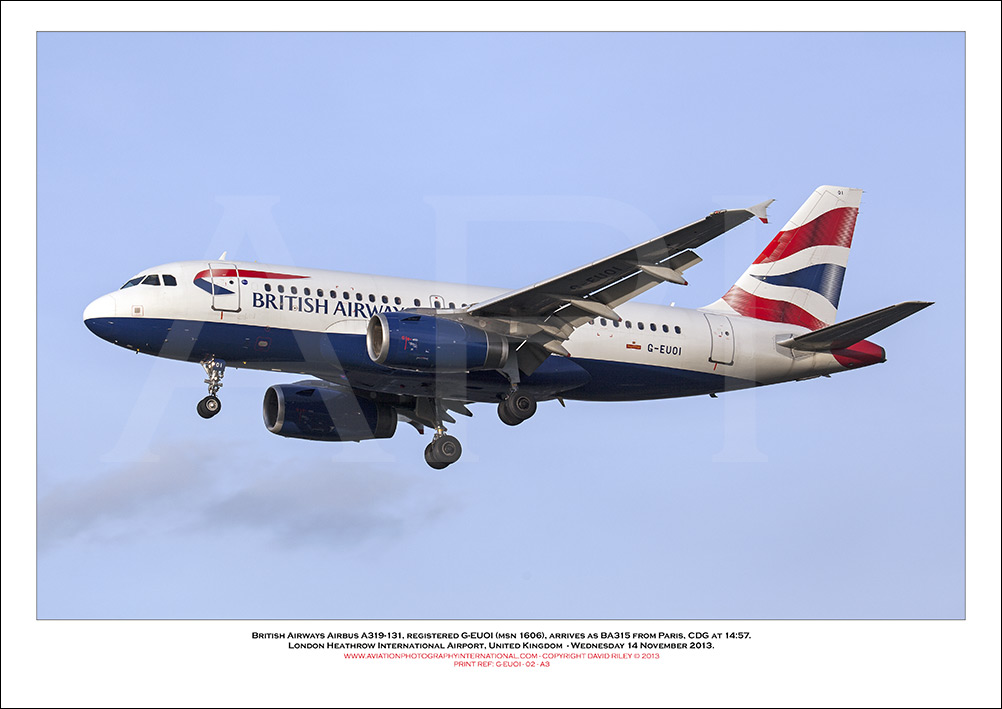  G-EUOI - British Airways Airbus A319-131 (Msn 1606 ) - 02