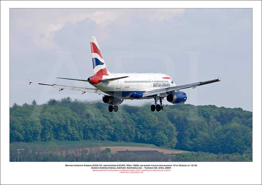  G-EUPA - British Airways Airbus A319-131 (Msn 1082 ) - 09